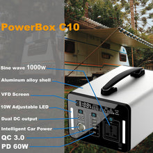 Impress powerbox | 12v dc power station LiFePO4 battery 12.8V 80Ah with 1000W inverter 